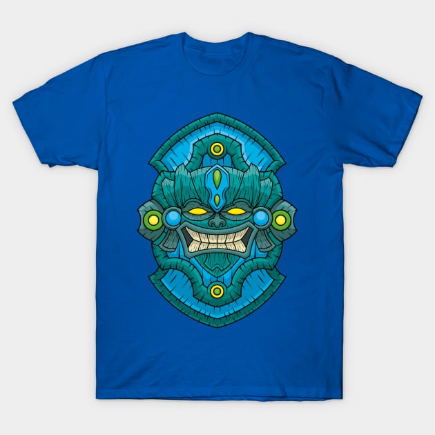 Tiki Mask Tawhiri T-Shirt by BJManchester